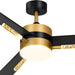 60 in. Ceiling Fan with Light and Remote, Crystal Modern Fan with Light, Chandelier Ceiling Fan, Reversible Quiet Ceiling Fans, Black Gold Ceiling Fan-1-ErisView