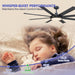 60 in. Ceiling Fan with Light and Remote, Modern Black Ceiling Fan, Dimmable Large Outdoor Fan for Bedroom Living Room Dining Room-2-ErisView
