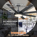 60 in. Ceiling Fan with Light and Remote, Modern Black Ceiling Fan, Dimmable Large Outdoor Fan for Bedroom Living Room Dining Room-7-ErisView
