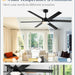 60 in. Ceiling Fan with Lights and Remote, Reversible Black Outdoor Ceiling Fans for Patio-2-ErisView