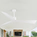 60 in. Ceiling Fan with Remote Control, White Modern Outdoor Ceiling Fans for Patio, Indoor Ceiling Fan for Bedroom Living Room-1-ErisView