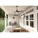 60 in. Ceiling Fan without Light, Matte Black Ceiling Fan, Hugger Ceiling Fans-3-ErisView