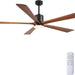 60 in. Ceiling Fans without Lights, Flush Mount Reversible Ceiling Fan NO Light for Indoor Bedroom, Outdoor Backyard Covered Ceiling Fan -10-ErisView