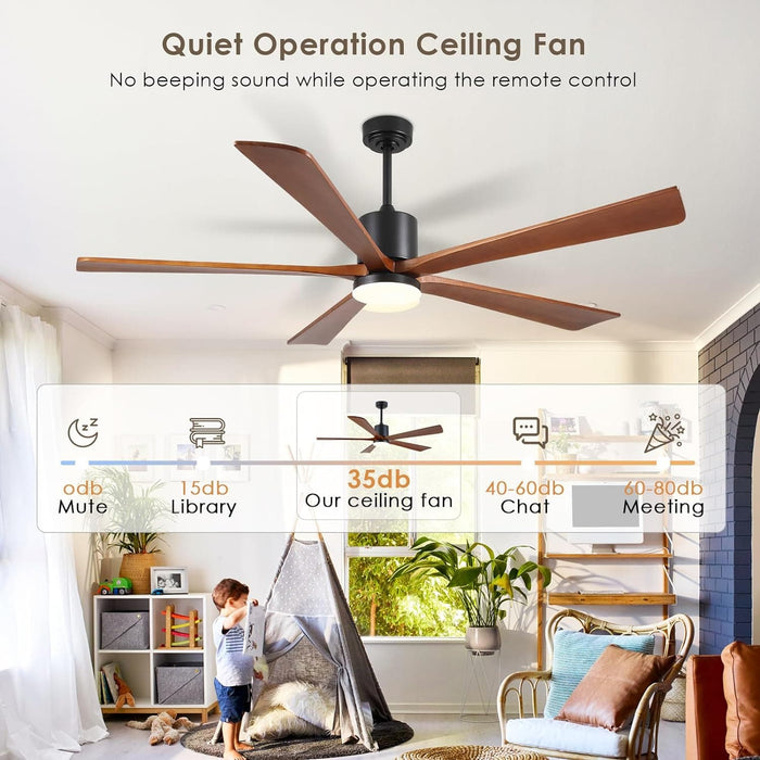 60 in. Ceiling Fans without Lights, Flush Mount Reversible Ceiling Fan NO Light for Indoor Bedroom, Outdoor Backyard Covered Ceiling Fan -14-ErisView