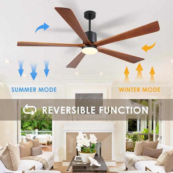 60 in. Ceiling Fans without Lights, Flush Mount Reversible Ceiling Fan NO Light for Indoor Bedroom, Outdoor Backyard Covered Ceiling Fan -15-ErisView
