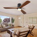 60 in. Ceiling Fans without Lights, Flush Mount Reversible Ceiling Fan NO Light for Indoor Bedroom, Outdoor Backyard Covered Ceiling Fan -19-ErisView