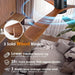 60 in. Ceiling Fans without Lights, Flush Mount Reversible Ceiling Fan NO Light for Indoor Bedroom, Outdoor Backyard Covered Ceiling Fan -22-ErisView