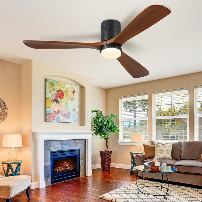 60 in. Ceiling Fans without Lights, Flush Mount Reversible Ceiling Fan NO Light for Indoor Bedroom, Outdoor Backyard Covered Ceiling Fan -26-ErisView