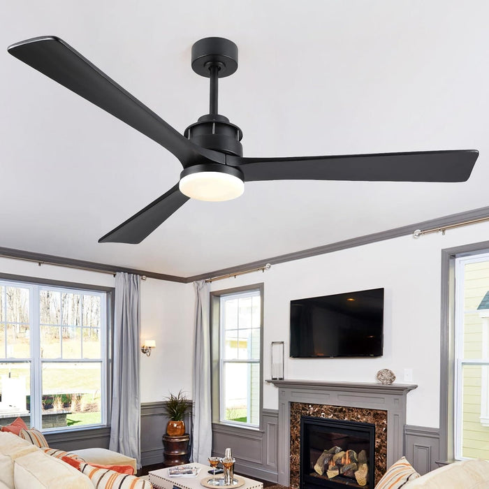 60 in. Ceiling Fans without Lights, Flush Mount Reversible Ceiling Fan NO Light for Indoor Bedroom, Outdoor Backyard Covered Ceiling Fan -27-ErisView