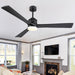 60 in. Ceiling Fans without Lights, Flush Mount Reversible Ceiling Fan NO Light for Indoor Bedroom, Outdoor Backyard Covered Ceiling Fan -27-ErisView