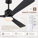 60 in. Ceiling Fans without Lights, Flush Mount Reversible Ceiling Fan NO Light for Indoor Bedroom, Outdoor Backyard Covered Ceiling Fan -34-ErisView