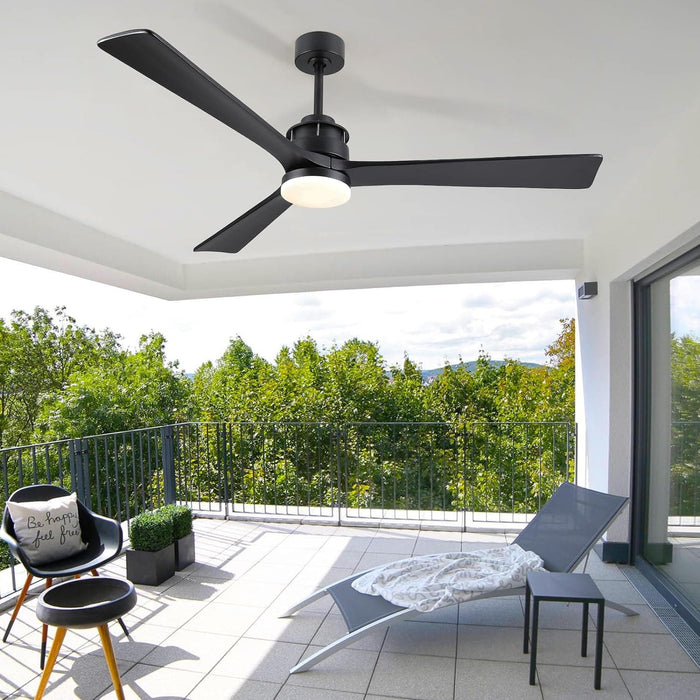 60 in. Ceiling Fans without Lights, Flush Mount Reversible Ceiling Fan NO Light for Indoor Bedroom, Outdoor Backyard Covered Ceiling Fan -35-ErisView