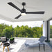 60 in. Ceiling Fans without Lights, Flush Mount Reversible Ceiling Fan NO Light for Indoor Bedroom, Outdoor Backyard Covered Ceiling Fan -35-ErisView