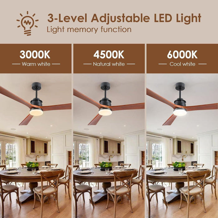 60 in. Ceiling Fans without Lights, Flush Mount Reversible Ceiling Fan NO Light for Indoor Bedroom, Outdoor Backyard Covered Ceiling Fan -37-ErisView