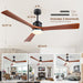 60 in. Ceiling Fans without Lights, Flush Mount Reversible Ceiling Fan NO Light for Indoor Bedroom, Outdoor Backyard Covered Ceiling Fan -41-ErisView