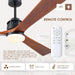 60 in. Ceiling Fans without Lights, Flush Mount Reversible Ceiling Fan NO Light for Indoor Bedroom, Outdoor Backyard Covered Ceiling Fan -43-ErisView