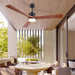 60 in. Ceiling Fans without Lights, Flush Mount Reversible Ceiling Fan NO Light for Indoor Bedroom, Outdoor Backyard Covered Ceiling Fan -44-ErisView