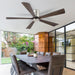 60 in. Ceiling Fans without Lights, Flush Mount Reversible Ceiling Fan NO Light for Indoor Bedroom, Outdoor Backyard Covered Ceiling Fan -52-ErisView