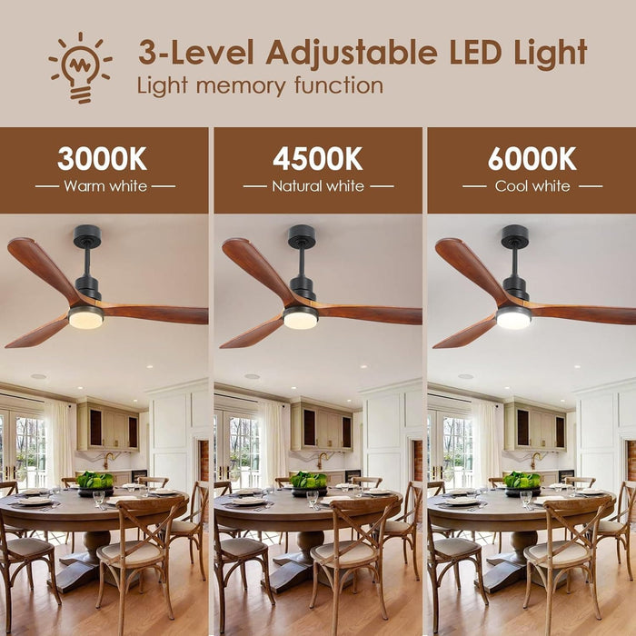 60 in. Ceiling Fans without Lights, Flush Mount Reversible Ceiling Fan NO Light for Indoor Bedroom, Outdoor Backyard Covered Ceiling Fan -55-ErisView