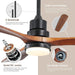 60 in. Ceiling Fans without Lights, Flush Mount Reversible Ceiling Fan NO Light for Indoor Bedroom, Outdoor Backyard Covered Ceiling Fan -58-ErisView