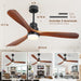 60 in. Ceiling Fans without Lights, Flush Mount Reversible Ceiling Fan NO Light for Indoor Bedroom, Outdoor Backyard Covered Ceiling Fan -59-ErisView