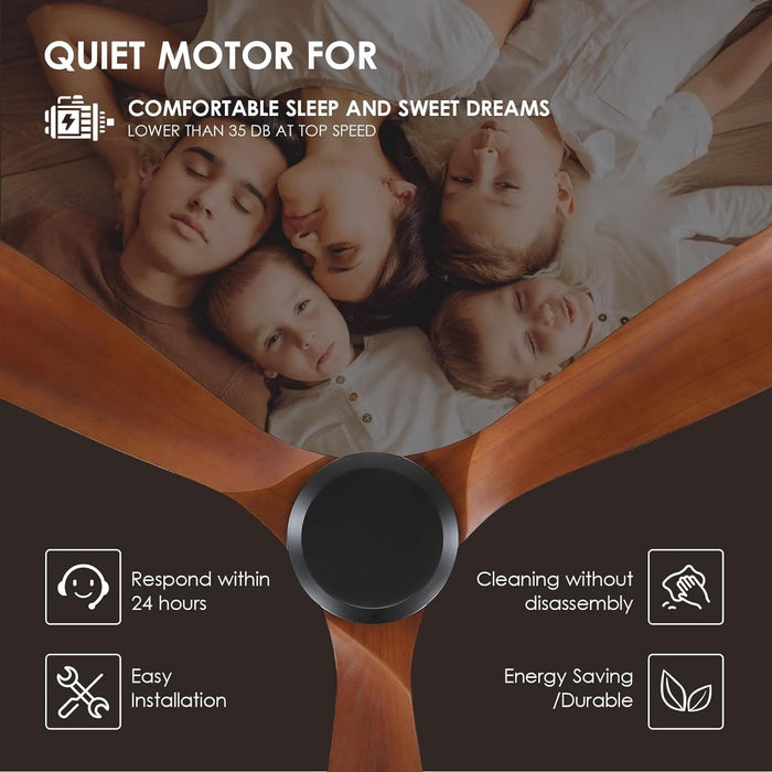 60 in. Ceiling Fans without Lights, Flush Mount Reversible Ceiling Fan NO Light for Indoor Bedroom, Outdoor Backyard Covered Ceiling Fan -5-ErisView