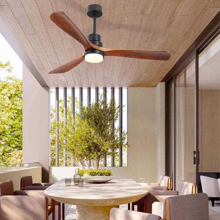 60 in. Ceiling Fans without Lights, Flush Mount Reversible Ceiling Fan NO Light for Indoor Bedroom, Outdoor Backyard Covered Ceiling Fan -60-ErisView