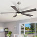 60 in. Ceiling Fans without Lights, Flush Mount Reversible Ceiling Fan NO Light for Indoor Bedroom, Outdoor Backyard Covered Ceiling Fan -61-ErisView