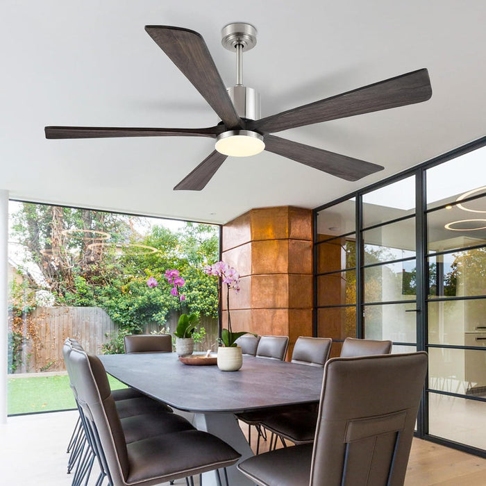 60 in. Ceiling Fans without Lights, Flush Mount Reversible Ceiling Fan NO Light for Indoor Bedroom, Outdoor Backyard Covered Ceiling Fan -67-ErisView