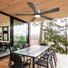 60 in. Ceiling Fans without Lights, Flush Mount Reversible Ceiling Fan NO Light for Indoor Bedroom, Outdoor Backyard Covered Ceiling Fan -68-ErisView