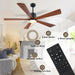 60 in. Ceiling Fans without Lights, Flush Mount Reversible Ceiling Fan NO Light for Indoor Bedroom, Outdoor Backyard Covered Ceiling Fan -70-ErisView