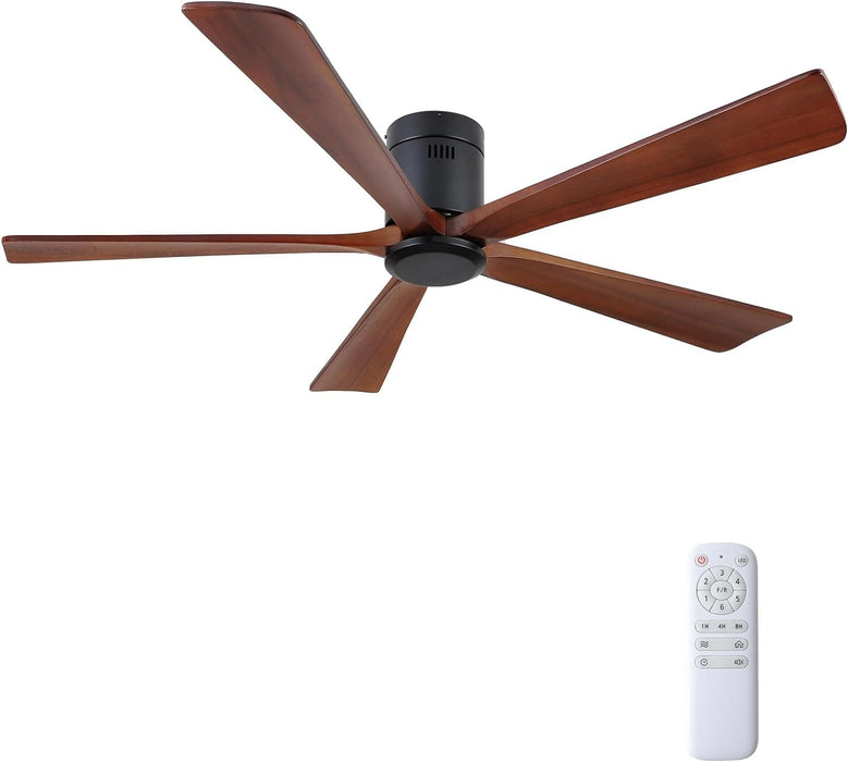 60 in. Ceiling Fans without Lights, Flush Mount Reversible Ceiling Fan NO Light for Indoor Bedroom, Outdoor Backyard Covered Ceiling Fan -78-ErisView