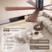 60 in. Ceiling Fans without Lights, Flush Mount Reversible Ceiling Fan NO Light for Indoor Bedroom, Outdoor Backyard Covered Ceiling Fan -81-ErisView