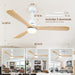 60 in. Ceiling Fans without Lights, Flush Mount Reversible Ceiling Fan NO Light for Indoor Bedroom, Outdoor Backyard Covered Ceiling Fan -92-ErisView