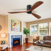 60 in. Ceiling Fans without Lights, Flush Mount Reversible Ceiling Fan NO Light for Indoor Bedroom, Outdoor Backyard Covered Ceiling Fan -9-ErisView