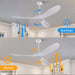 60 in. Ceiling Fans without Lights, White Ceiling Fan with Remote, Quiet Reversible Ceiling Fans for Patio Living Room Bedroom-5-ErisView