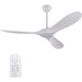 60 in. Ceiling Fans without Lights, White Ceiling Fan with Remote, Quiet Reversible Ceiling Fans for Patio Living Room Bedroom-1-ErisView