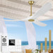 60 in. Ceiling Fans without Lights, Wood Ceiling Fan NO Light with Remote Wall Switch, Indoor Outdoor Fan for Bedroom Living Room Patio Porch-8-ErisView