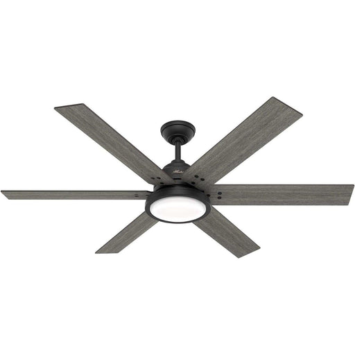 60 in. Country Ceiling Fans, Matte Black Ceiling Fan, Hugger Ceiling Fans-1-ErisView
