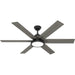 60 in. Country Ceiling Fans, Matte Black Ceiling Fan, Hugger Ceiling Fans-1-ErisView