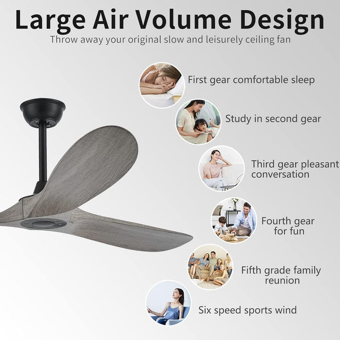 60 in. Farmhouse Ceiling Fan with Remote Control, Reversible Quiet Ceiling Fans for Living Room Dining Room, Outdoor Fan for Patio-4-ErisView