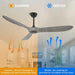 60 in. Farmhouse Ceiling Fan with Remote Control, Reversible Quiet Ceiling Fans for Living Room Dining Room, Outdoor Fan for Patio-5-ErisView
