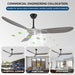 60 in. Farmhouse Ceiling Fan with Remote Control, Reversible Quiet Ceiling Fans for Living Room Dining Room, Outdoor Fan for Patio-6-ErisView