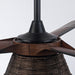 60 in. Farmhouse Downrod Mount Ceiling Fan with Light Kit and Remote Control, Large Reversible Brown Ceiling Fan with Rattan Cage for Living Room-ErisView