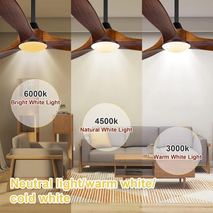 60 in. Farmhouse Rustic Ceiling Fans with Lights, 3 Blades Wood Ceiling Fan for Sloped Ceiling, Large Commercial Ceiling Fan for Patio Porch Gazebo-3-ErisView