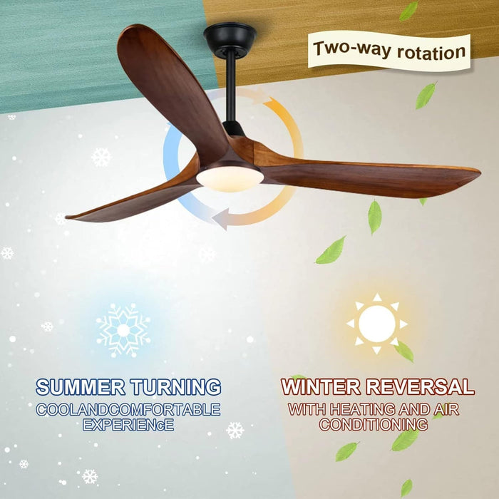 60 in. Farmhouse Rustic Ceiling Fans with Lights, 3 Blades Wood Ceiling Fan for Sloped Ceiling, Large Commercial Ceiling Fan for Patio Porch Gazebo-4-ErisView