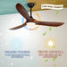 60 in. Farmhouse Rustic Ceiling Fans with Lights, 3 Blades Wood Ceiling Fan for Sloped Ceiling, Large Commercial Ceiling Fan for Patio Porch Gazebo-4-ErisView
