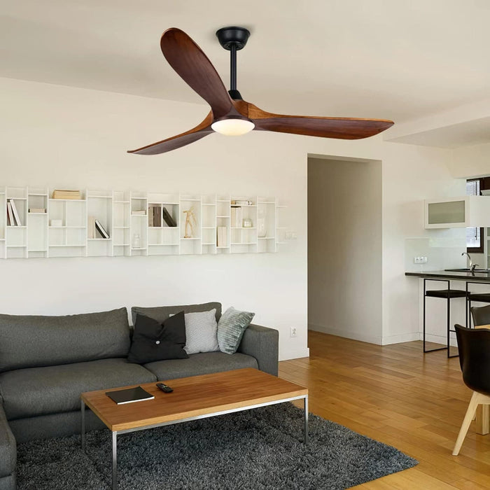 60 in. Farmhouse Rustic Ceiling Fans with Lights, 3 Blades Wood Ceiling Fan for Sloped Ceiling, Large Commercial Ceiling Fan for Patio Porch Gazebo-7-ErisView