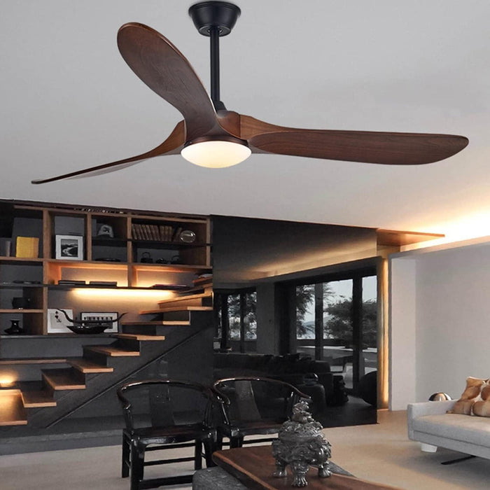60 in. Farmhouse Rustic Ceiling Fans with Lights, 3 Blades Wood Ceiling Fan for Sloped Ceiling, Large Commercial Ceiling Fan for Patio Porch Gazebo-8-ErisView