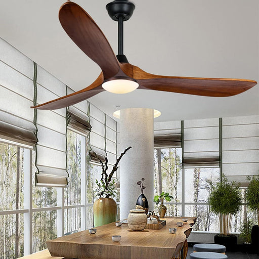 60 in. Farmhouse Rustic Ceiling Fans with Lights, 3 Blades Wood Ceiling Fan for Sloped Ceiling, Large Commercial Ceiling Fan for Patio Porch Gazebo-1-ErisView